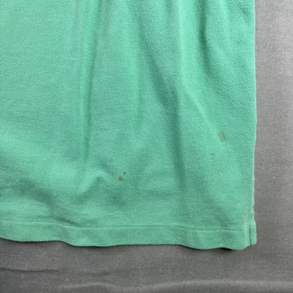 Polo Ralph Lauren Short Sleeve Polo Shirt Mens XXL Green Regular Fit Yellow Pony